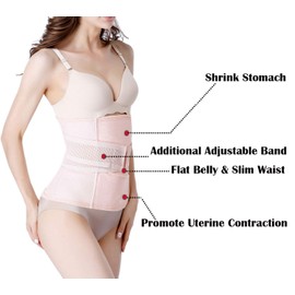 C Section Recovery Belt Post C Section Girdle Abdominal Surgery Support Postpartum Csection Belly Band (Pink,Large)