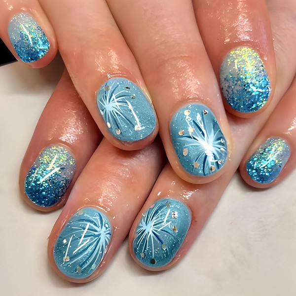 FIEONCIY Press on Nails Square Short Length Glossy Full Cover