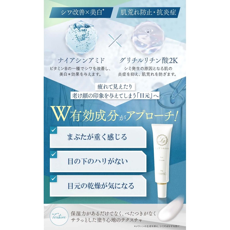 LaViness Eye Cream, Under the Eyes, For Men and Women,