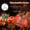 Wireless Meat Thermometer, Smart Bluetooth Thermometer with Waterproof Probe, Long