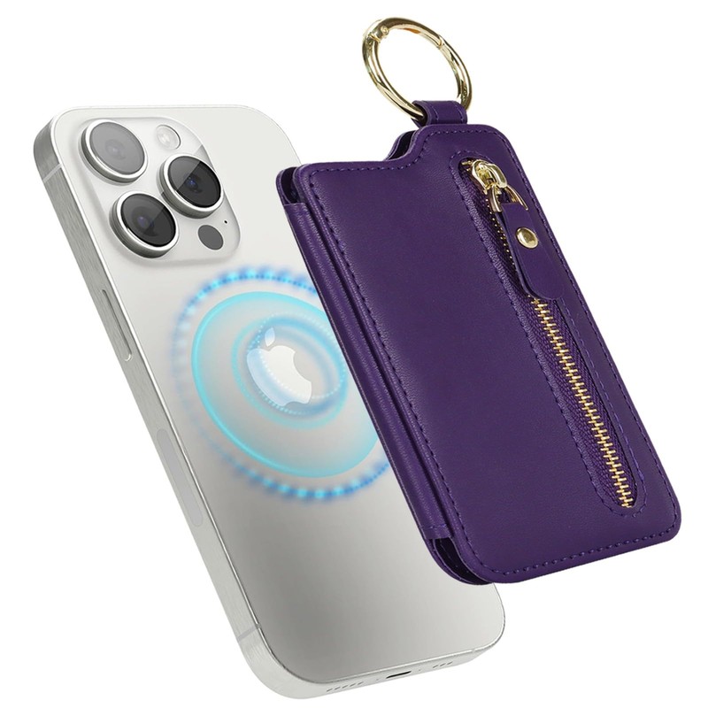Zouzt Magsafe Wallet (SKU ASIN, dark purple, Classic