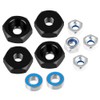 MOHERO 4Pcs 12mm Wheel Hex Hub Adapters Aluminum Alloy Wheel