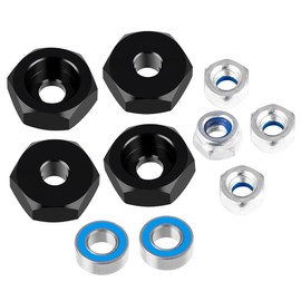 MOHERO 4Pcs 12mm Wheel Hex Hub Adapters Aluminum Alloy Wheel Spacers for 1/16 Losi Mini JRX2 & JRXT Upgrade Parts