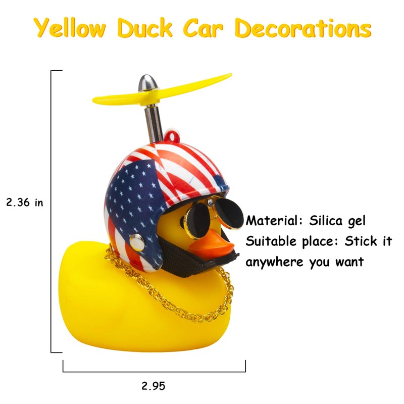 wonuu Rubber Duck Car Ornaments Yellow Duck Car Dashboard Decorations