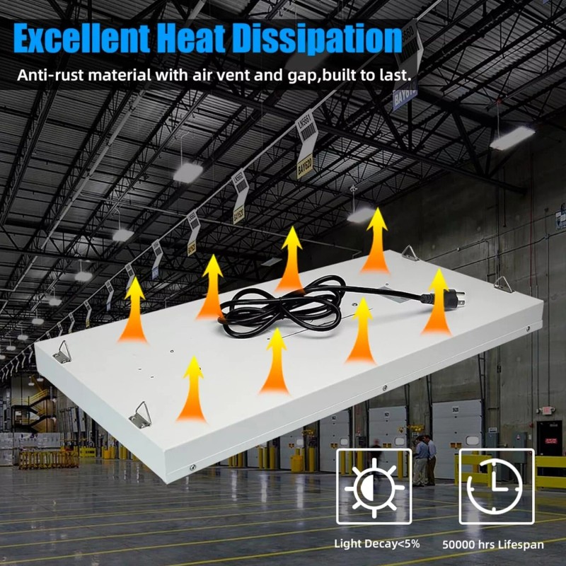 WYZM LED Linear High Bay Light 2FT, 100W 16000LM Adjustable