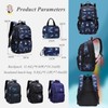 Galaxy School-Bag Backpack and Lunch-Bag Set for Boys Middle-School Elementary