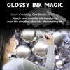 Pagather 3Pcs Chrome Paint Markers, Silver Permanent Mirror Liquid Chrome