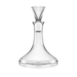 Crystal - Glass -Mouthwash Decanter with .5 oz Cup Stopper - (can use the stopper as a Tumbler) 6.6" Height - 7 Oz. Decanter - Classic Clear - No Design - Made in Europe - by Barski