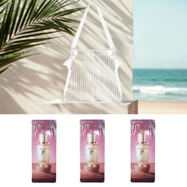The Who Cool Summer Beach Bag + The Who Bichup Jaseng Essence 30ml (30 sheets of 1ml) Travel Set / 쿨 썸머 비치백+더후 비첩 자생에센스 30ml (1ml 30장) 여행용 세트