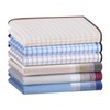 HOULIFE Men's Handkerchiefs with Stripe, Soft Cotton Hankies for Men