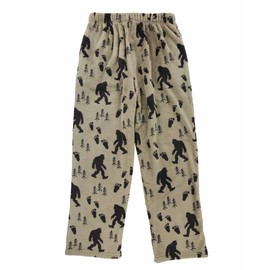 Lazy One Men's Fleece Pajama Pants, Nordic Fleece Pajama Bottoms for Men, Sasquatch (Bigfoot, Large)