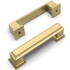 Amerdeco 10 Pack Brushed Gold Cabinet Pulls 3 Inch Hole