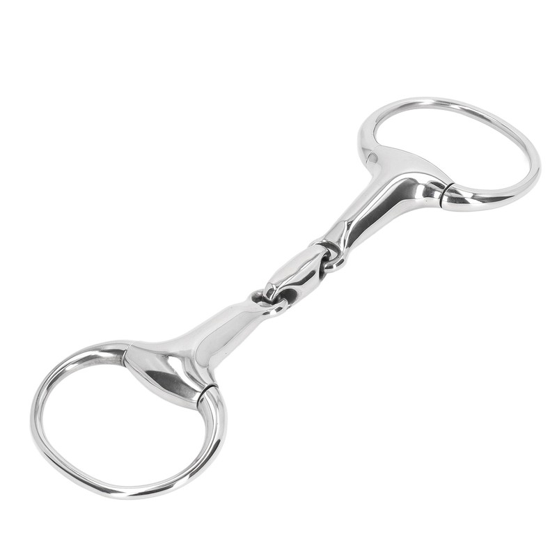 Horse Gag Ring Snaffle Bite Stainless Steel 125mm Loose Oval