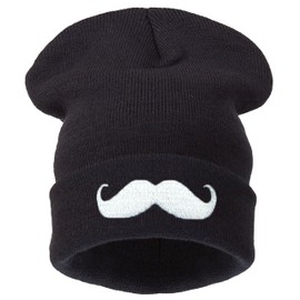 4sold hats beanie Slouch 6 models with logo mustashe - Black