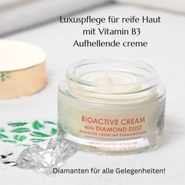 green idea - Bioactive cream with diamond dust - luxury care for mature skin - anti-ageing - balancing - revitalising - moisturising cream - with niacinamide, argan, squalane - 50 ml
