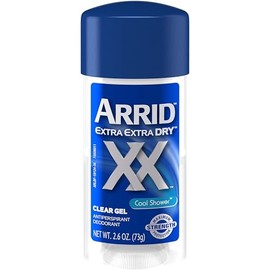 Arrid Extra Extra Dry Clear Gel Antiperspirant and Deodorant, Cool Shower 2.6 Oz (Pack of 3)
