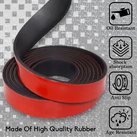 NABOWAN Neoprene Self Adhesive Rubber Sheets, Rolls & Strips,1/8" (.125") Thick x 2" Wide x 120" Long, Perfect for Shock Absorption Gasket, DIY Projects, Rubber Tape Adhesive Back