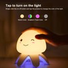 Night Light Jellyfish Shape Cute Remote Control RGB Silicone Tap