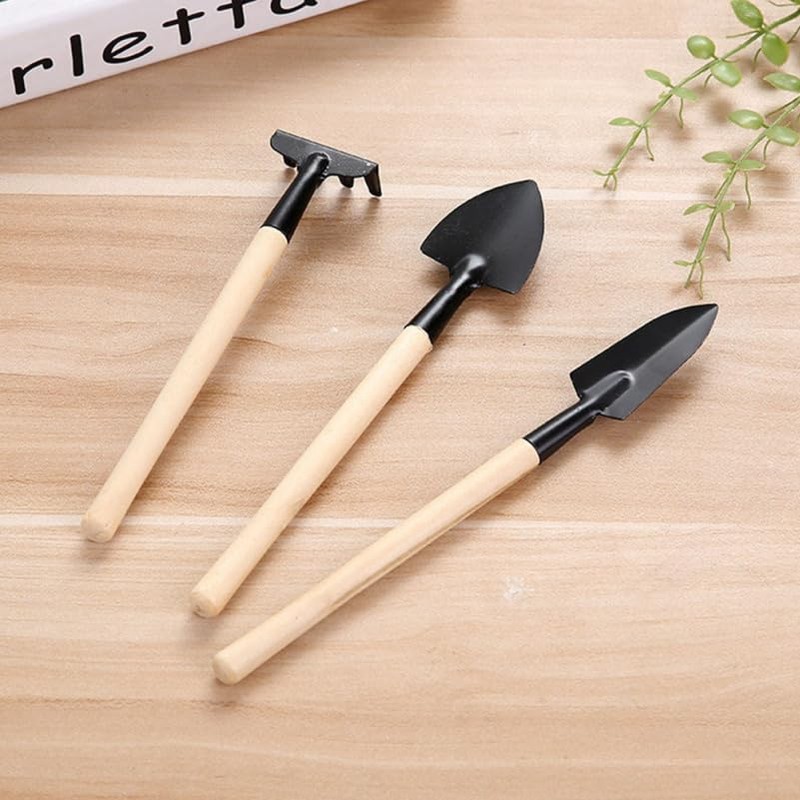 Garneck 8 Sets Mini Gardening Tools with Metal Rake Trowel