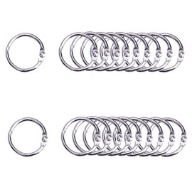 20Pcs Binder Rings Metal Book Ring 1inch Loose Leaf Binders Book Rings 25mm Inner Diameter Keychains (25mm-20Pack)