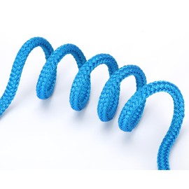 Hollosport Boat Ropes for Docking, 3/8 Inch x 10 Feet Double Braided Nylon Dock Lines for Boats with Loop, 2 Pack Blue