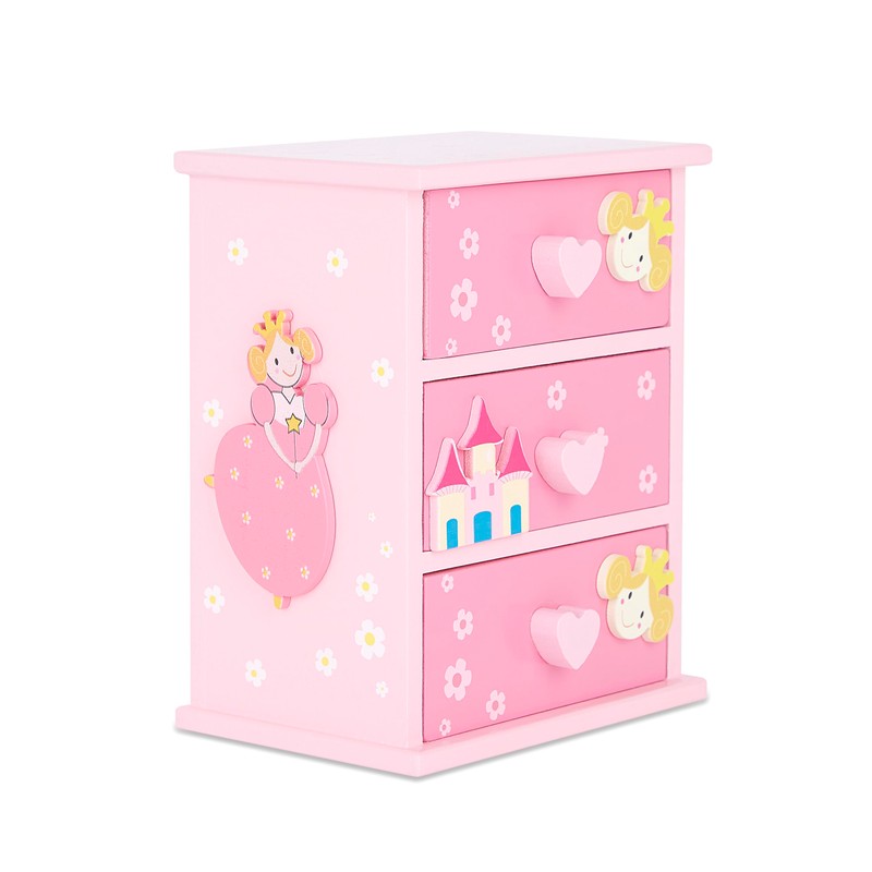 Girls Princess Jewellery Box Trinket Box