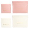 4 Pcs Small Makeup Bag for Purse, Waterproof Leather Portable