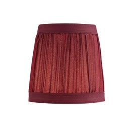 Aspen Creative 51523-2, Mushroom Pleated Transitional Clip-On Chandelier Shade in Rich Red, 3" Top x 4" Bottom x 4" Slant, Set of 2