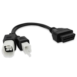 OBD2 Adapter 2-in-1 Cable, 4 pin 6 pin Plug OBD Diagnostic Adapter Cable, Fit for Suzuki for GSX-R125 for1000R for GSX-S1000F for GSX-S 125/750 Motorbike, Work with ELM327 Code Reader Scanner