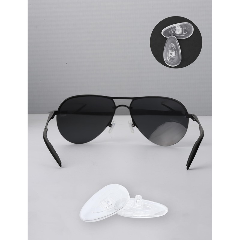 Combine8 Eyeglass Nose Pads, 6 Pairs Clear Soft Silicone Anti-Slip