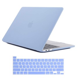 Se7enline Compatible with MacBook Pro 16 inch Case 2019/2021/2020 Hard Shell Protective Laptop Cover for Mac Pro 16-inch A2141 with Touch Bar Touch ID&Silicone Keyboard Cover, Serenity Blue