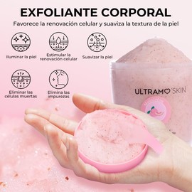 Exfoliante, exfoliante corporal, humectante para cuerpo, rostro, manos y pies, nutre la piel, limpia profundamente, reduce imperfecciones, deja la piel suave y sedosa, libre de sulfatos. (wc015, durazno)