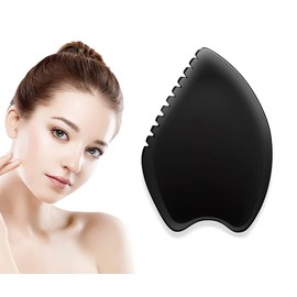 Gua Sha Massage Tool, Black Bianstone Guasha Board for Face & Body, Natural Jade Stone Gua Sha Facial Tool, Face Massager for Traditional Acupuncture Therapy, Daily Anti-Aging Health & Skin Care Tool2