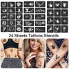 Henna Stencils 24 Sheets – 400+ Reusable Tattoo Stencils