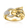 Ross-Simons 0.10 ct. t.w. Diamond Cheetah Ring in 18kt Gold