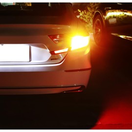 iJDMTOY CAN-bus 25W High Power Amber LED Rear Turn Signal Bulbs Compatible With 2018-2022 Honda Accord Sedan (No No Hyper FlashLoad Resistor Required)