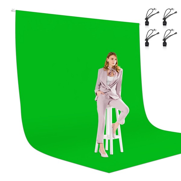 EMART 8.5x10ft Green Photo Backdrop for Photography, Large Plain Green