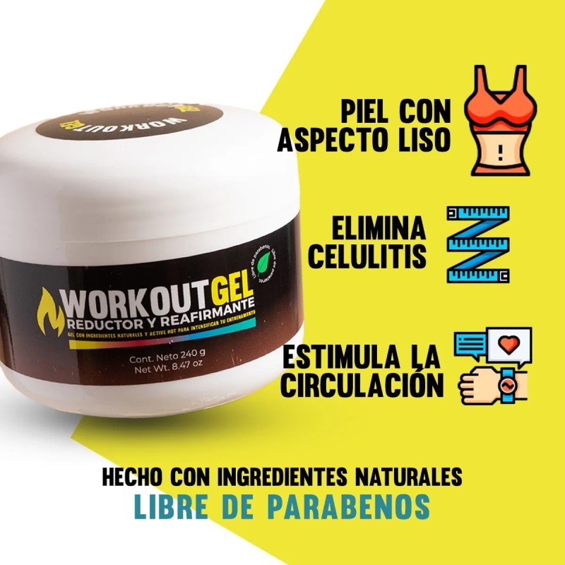 Workout Gel Reductor Corporal Libre Parabenos Neutra
