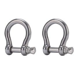 Screw Pin Anchor Shackle 3/8 Inch 10mm 304 Stainless Steel Heavy Duty 2pcs
