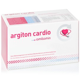 amitamin argiton cardio, deutsche Apothekenqualität, 120 Kapseln, Herz, Blutdruck, Gefäße, mit L-Arginin, Vitaminen B6,12,C,D,E, Folsäure, Natrium und Zink