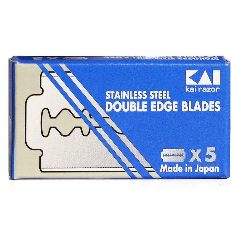 50 Stainless Steel Double Edge Safety Razor Blades from Kai