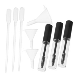 Ipetboom 3pcs Empty Mascara Tube Set Eyelash Funnels and Transfer Pipettes for Mascara Containers for Castor Oil and Liquid Essentials