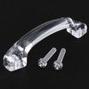 LUORNG 2PCS Transparent Acrylic Clear Acrylic Drawer Knobs Pull Handles