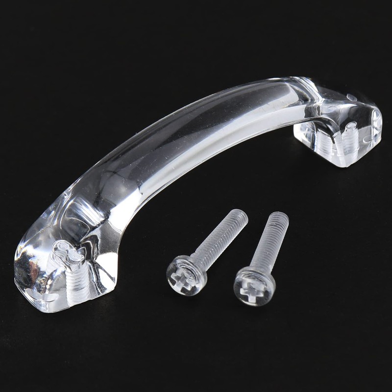 LUORNG 2PCS Transparent Acrylic Clear Acrylic Drawer Knobs Pull Handles