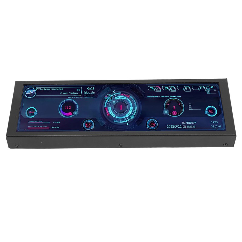 Computer RAM Monitor 7.9in IPS 1280x400 60Hz Refresh Rate Theme