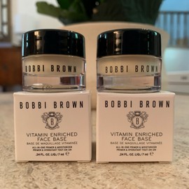 Bobbi Brown 2x BOBBI BROWN Vitamin Enriched FACE BASE Primer 0.24oz/7mL  LARGER TRAVEL SIZE