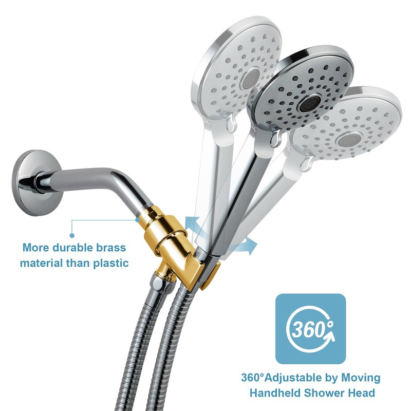 OFFO Shower Head Holder All Metal for Handheld Shower Head,