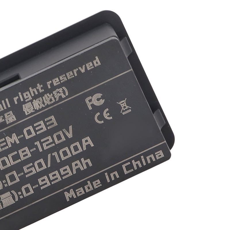 Battery Monitor Meter High Accuracy Voltmeter Ammeter Universal Battery Capacity