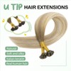 XDhair U Tip Hair Extensions 40g/50s 16inch Balayage Walnut Brown