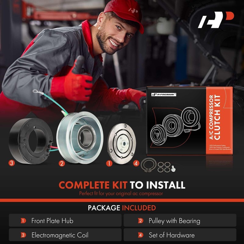 A-Premium A/C Compressor Clutch Kit Compatible with Honda CR-V 2.4L
